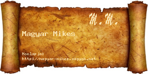 Magyar Mikes névjegykártya