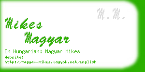 mikes magyar business card